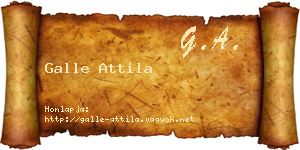 Galle Attila névjegykártya