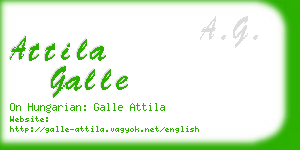 attila galle business card